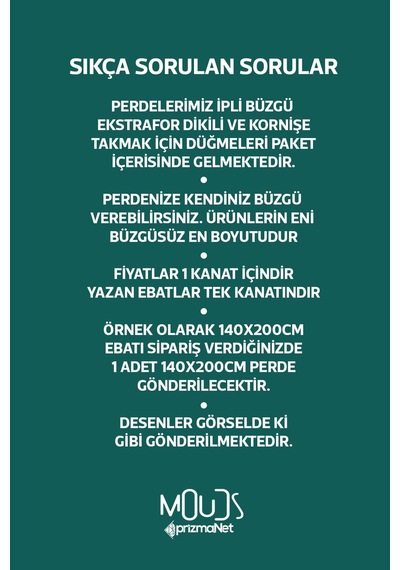 Yeşil Lacivert Desenli Süet Oturma Odası, Salon Fon Perde Baskılı Ekstrafor Büzgü Tek Kanat Prd-1001 Çok Renkli