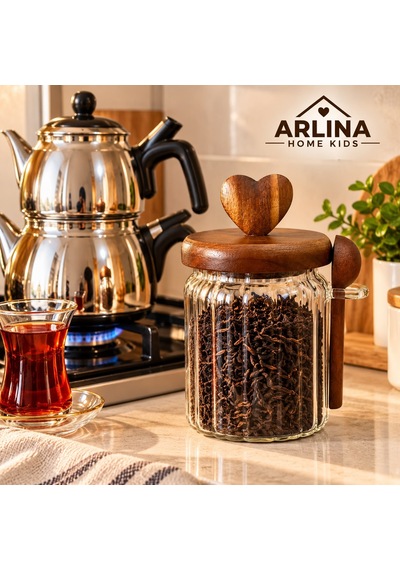 760 Ml Akasya Kapaklı Cam Kavanoz
