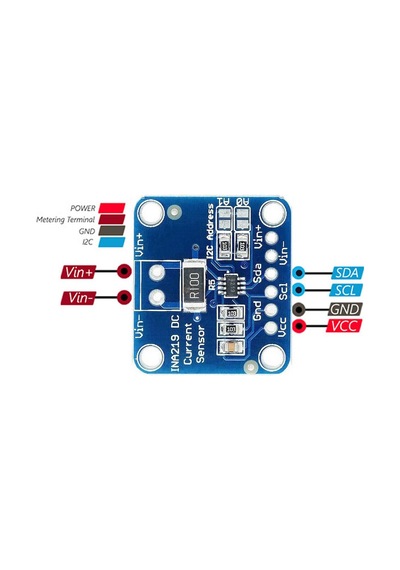 Ina219 Dc Voltaj Akım Güç İzleme Sensör Modülü Çift Yönlü 26v 3a Iıc Haberleşme Yüksek Hassasiyet