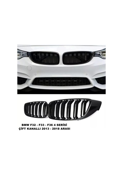 Bmw F33 4 Serisi M4 Ön Panjur Izgara Böbrek Çift Kanal Piano Black