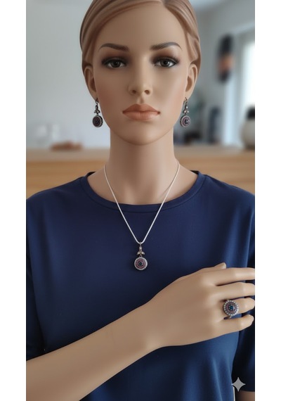 Yakut, Zümrüt Ve Zirkon Set Bronz