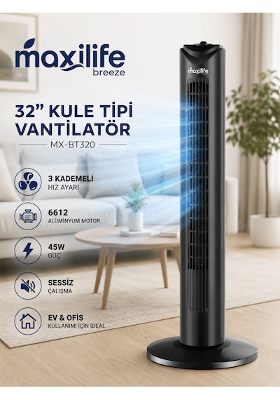 Breeze Mx-bt320 32 Kule Tipi Vantilatör 45w 3 Kademeli