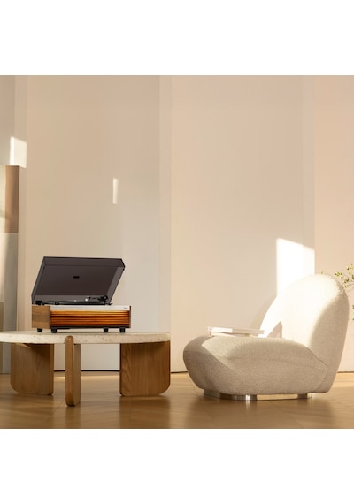 Hym s Lumi Dahili Bluetooth Hoparlörlü Işıklı Retro Pikap Plakçalar Aux Rca Çıkışlı All-in-o