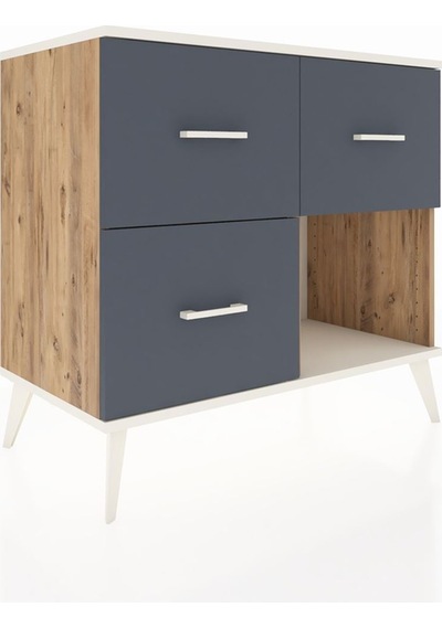 Hyperion Şifonyer 3 Çekmeceli 88x44x80 Çam-aytaşı/antrasit Aytaşı/antrasit Hyperion Şifonyer 3 Çekmeceli 88x44x80 Çam-aytaşı/antrasit Aytaşı/antrasit