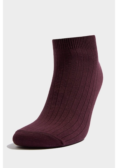 Defacto Erkek 5li Pamuklu Patik Çorap F5758axnsbr2 Bordo-br2