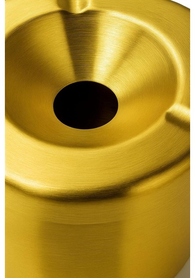 Busstier Gold Metal Kapaklı Küllük, Portatif Ve Modern Tasarım Kül Tablası, Araç İçin Uygun Rüzgar Geçirmez K Genel