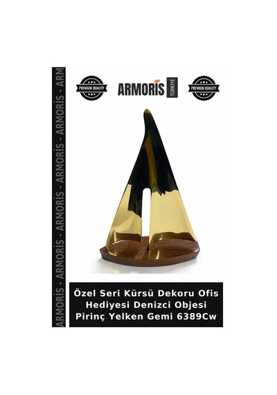 Özel Seri Kürsü Dekoru Ofis Hediyesi Denizci Objesi Pirinç Yelken Gemi 6389cw