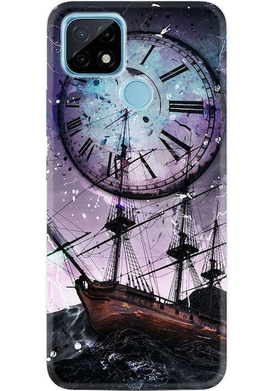 Realme C25S Kılıf Desenli Time 1749