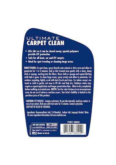 Starbrite - Ultimate Halı Kir Ve Leke Temizleyici 650 Ml : Halılarınızdaki İnatçı Yağ Ve Lekelere Köpük Gücüyle Son Verin