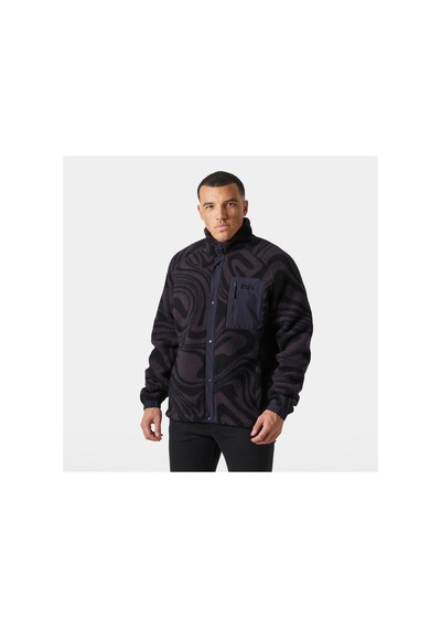 Helly Hansen Panorama Prınted Pıle Snap Mont Black Grape