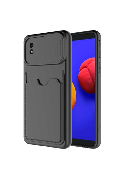 Galaxy A01 Core Kılıf Zore Kartix Kartlık Bölmeli Kılıf