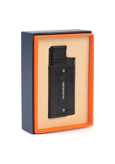 Conquistador Tek Torch Pürmüz Siyah Delicili Metal Puro Çakmağı Cnq-035