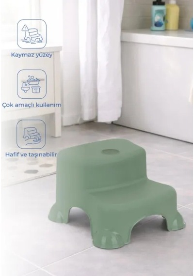 Babyjem Çok Amaçlı Katlı Basamak 516 Yeni Soft Yeşil