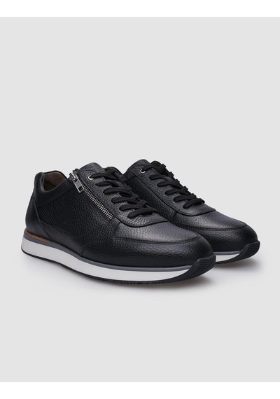 %100 Hakiki Deri Siyah Bağcıklı Ve Fermuarlı Erkek Sneaker-siyah Siyah %100 Hakiki Deri Siyah Bağcıklı Ve Fermuarlı Erkek Sneaker-siyah Siyah