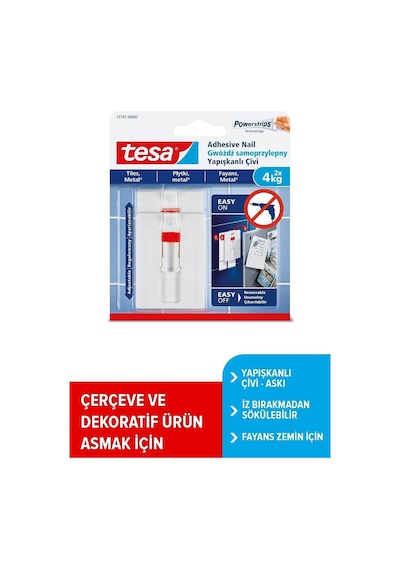 İz Bırakmadan Sökülebilir Yapışkanlı Askı 77767