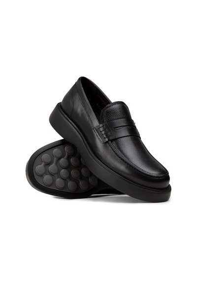 Deery Erkek Siyah Hakiki Deri Loafer Ayakkabı - F6683msyhp01 Siyah