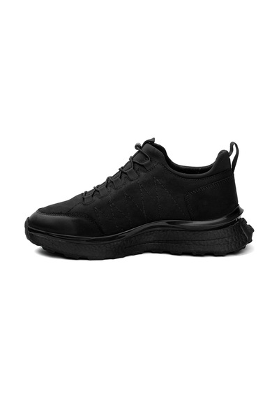 Hammer Jack 102 24822-M Dobb Erkek Hakiki Deri Klasik Sneaker Siyah-Siyah