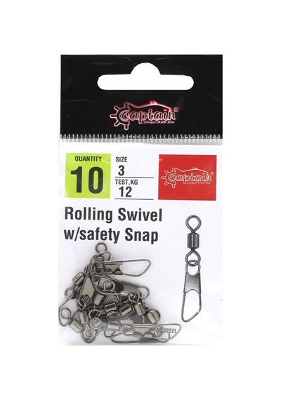 Captain 5028 Klips Safety 10lu Paket Black Nikel Standart - 5