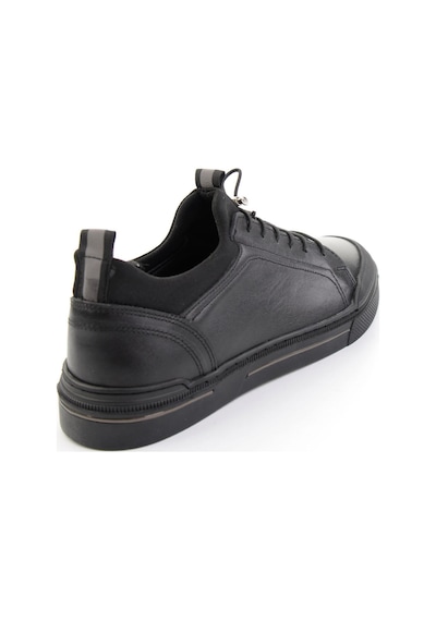 Bambi Siyah Hakiki Deri Erkek Sneaker E01585504143