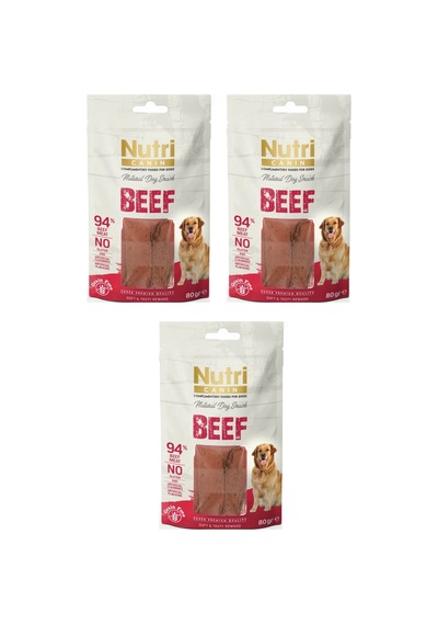 Nutri Canin Sığır Fileto Tahılsız Köpek Ödülü 80 G X 3 Adet