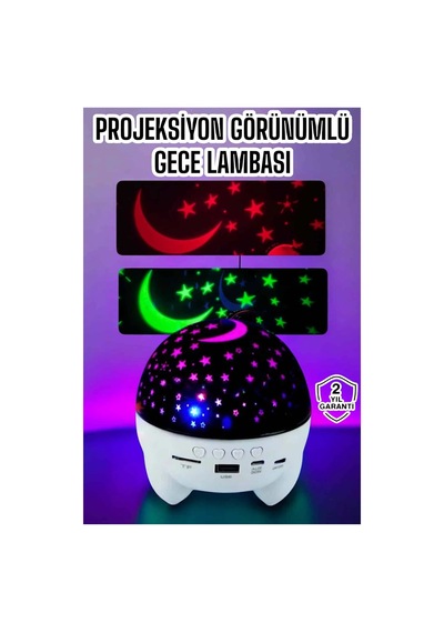 Mey Najmaddin Gece Lambası Renkli Yıldızlı Gökyüzü Projeksiyon Gece Tavan Yansıtma Najmaddin