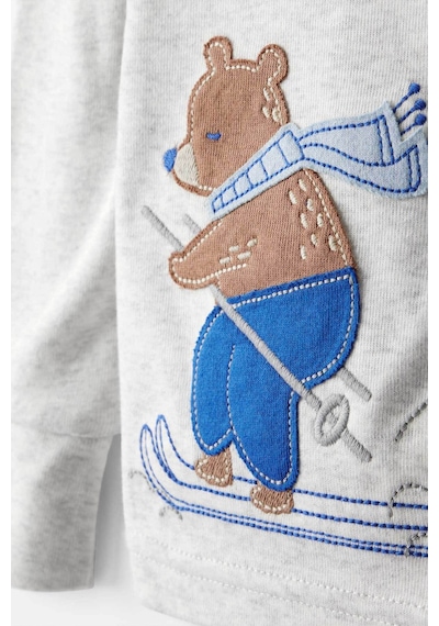 Erkek Bebek Ekru Pijama Set Ekru