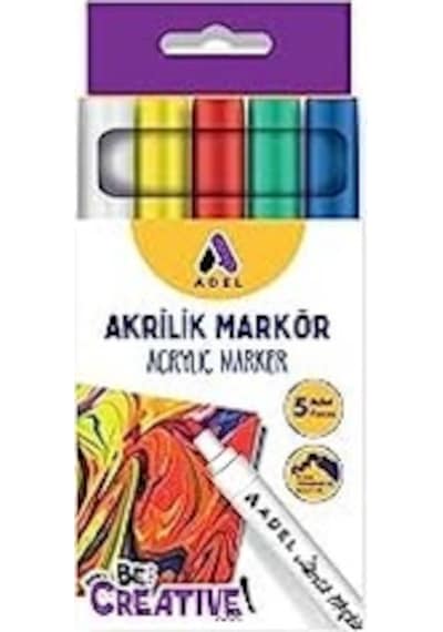 Akrilik Markör 5'li, Klasik Renkler