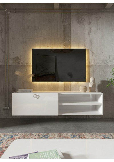 Resital Tv Ünitesi S1244-1 Beyaz Beyaz