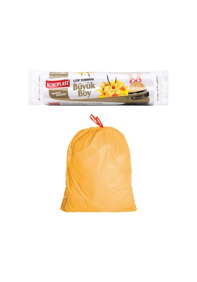 Koroplast Vanilya Kokulu Büzgülü Büyük Boy Çöp Torbası 10'lu 65x7
