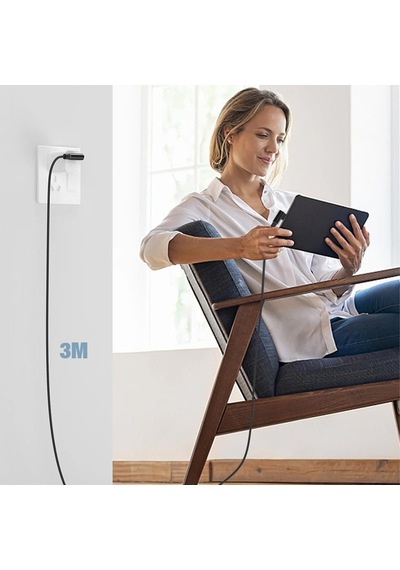 3 Metre Type-c Şarj Kablosu Hızlı Şarj Samsung İle Uyumlu Type C To Type C Uzun Kablo