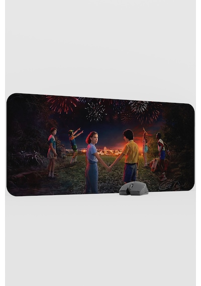 Stranger Things 2 V5 90x40 Xxl Gaming Kauçuk Kaymaz Taban Mouse Pad Fare Altlığı