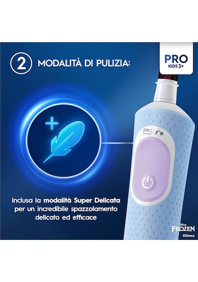 Pro Kids Elektrikli Diş Fırçası Çocuk, Disney Frozen 1 Yumuşak Fırça, 1 Seyahat Çantası, Zamanlayıcı Ve Titr