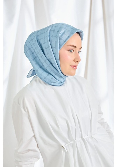 Silk Home %100 Twill İpek Eşarp S539 Mavi
