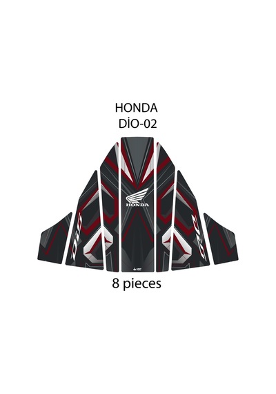 Honda Dio İle Uyumlu Renkli Tank Pad Gc22-2 Çok Renkli