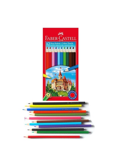 Öğrenci Boyama Seti 3 Lü Faber 12 Renk Sulu Boya Kuru Boya Pastel Boya 12 Li Boya Set Faber Castell Okul Sınıf