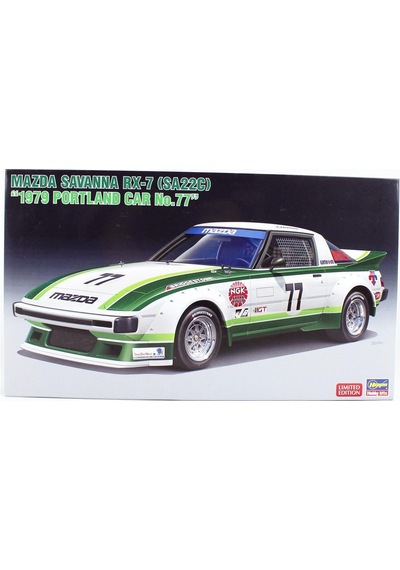 Hasegawa 20661 1/24 Ölçek, Mazda Savanna Rx-7 Sa22c 1979 Portland Car No.77 , Yarış Aracı Plastik Model Kiti