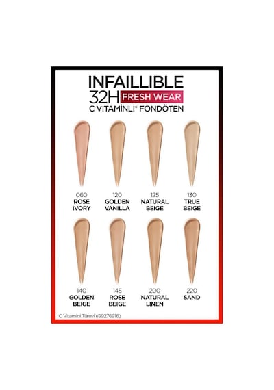 L'Oreal Paris Infaillible 24H Fondöten No:120 Vanilla