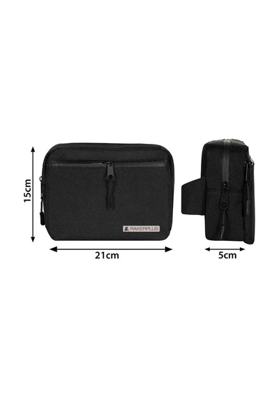 Rakerplus Siyah Unisex Minimal 21x15x5 Cm Bel Ve Göğüs Çantası Natural