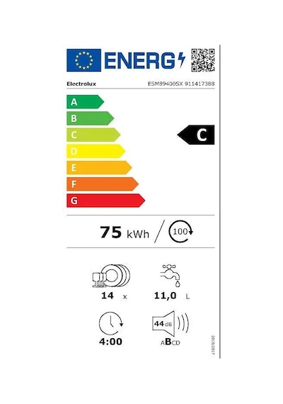 Electrolux ESM89400SX 8 Programlı 14 Kişilik Bulaşık Makinesi