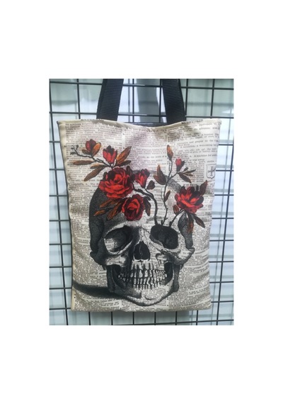 Owl Bag Kuru Kafa Kitap Fon Desenli Tasarım Kumaş Omuz Çantası Vizon