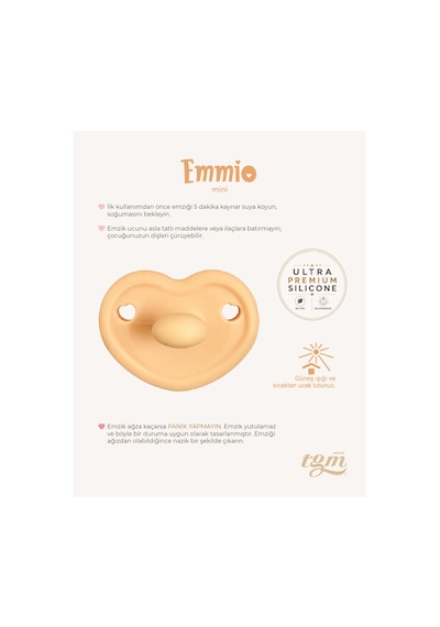 Tgm Baby Ultra Premium Silikon Kalpli Emzik Mini Turuncu