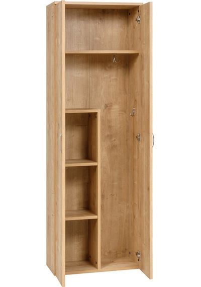Temizlik Malzemeleri Dolabı, Ahşap Gardırop, Elbise Dolabı, Çok Amaçlı Dolap, 60x34x180cm Safir Meşe Temizlik Malzemeleri Dolabı, Ahşap Gardırop, Elbise Dolabı, Çok Amaçlı Dolap, 60x34x180cm Safir Meşe
