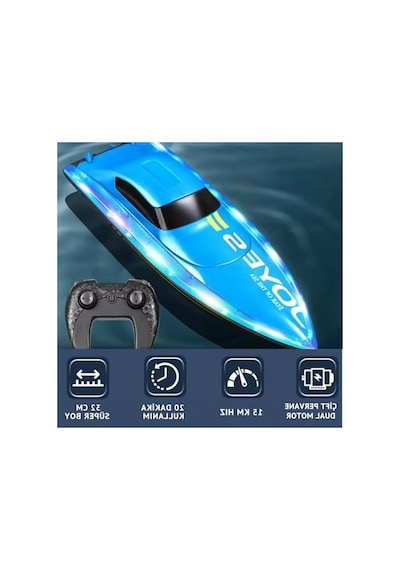 Şarjlı Yarış Teknesi, 1200 Mah Batarya İle Uzaktan Kumanda