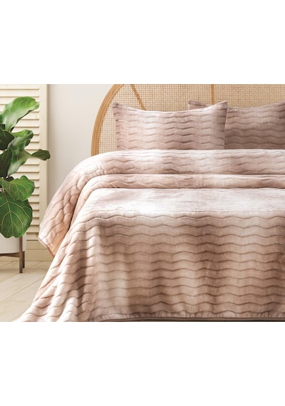 Merinos Dream Home 3 Parça Battaniye Seti Bej Bej