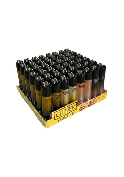 Clipper Micro Parlak Tramlı Taşlı Çakmak 48 Adet 6954