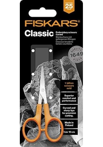 Fiskars Kavisli Bıçaklı Manikür/nakış Makası, Toplam Uzunluk: 10 Cm, Sağ Ve Sol Elini Kullananlar İçin, Paslanmaz Çelik Bıçaklar/plastik Saplar, Klasik, 1005144 Fiskars Kavisli Bıçaklı Manikür/nakış Makası, Toplam Uzunluk: 10 Cm, Sağ Ve Sol Elini Kullananlar İçin, Paslanmaz Çelik Bıçaklar/plastik Saplar, Klasik, 1005144