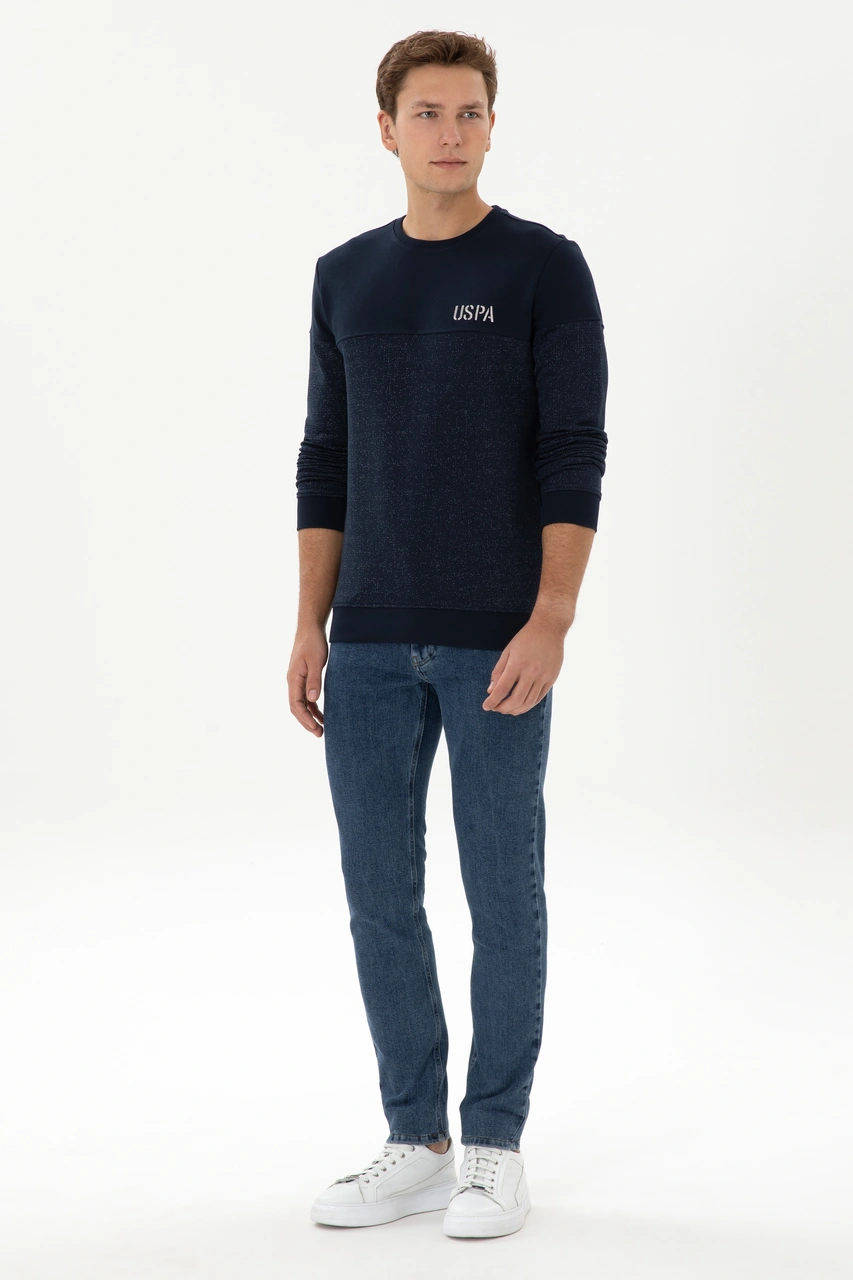 U.S. Polo Assn. Erkek Regular Fit Bisiklet Yaka Lacivert Sweatshirt 50316380-VR033