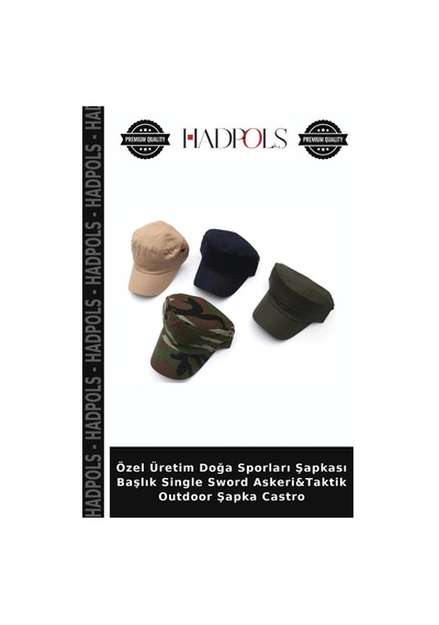 Hadpols Özel Üretim Doğa Sporları Şapkası Başlık Single Sword Askeri&taktik Outdoor Şapka Castro Yeşil