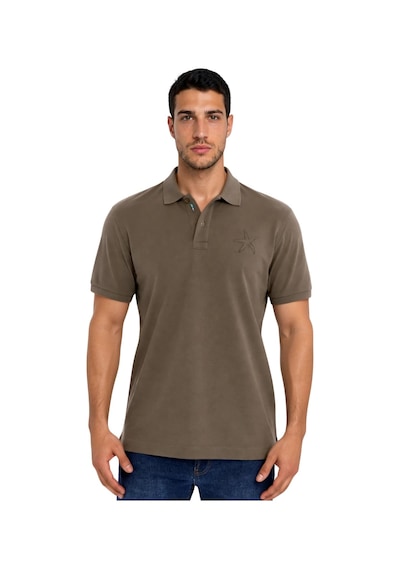 Arma Ar-ma Erkek Polo Yaka Tişört Resim Baskili Örme Kumaş Regular Fit %100 Pamuk 30/1 Çift Toplama Penye Pike Y31374357802 Vizon-v1