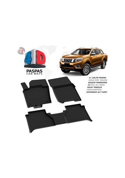 Nissan Navara 4d Araca Özel Havuzlu Kauçuk Paspas 2020 Üzeri